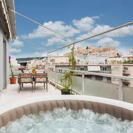 Lovely Apt W/Heated Jacuzzi &Full Acropolis View Athènes Extérieur photo